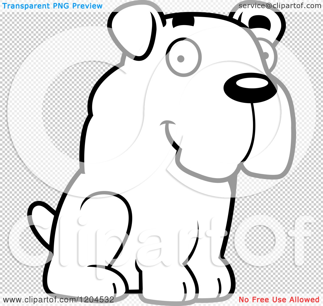 free black and white bulldog clipart - photo #49