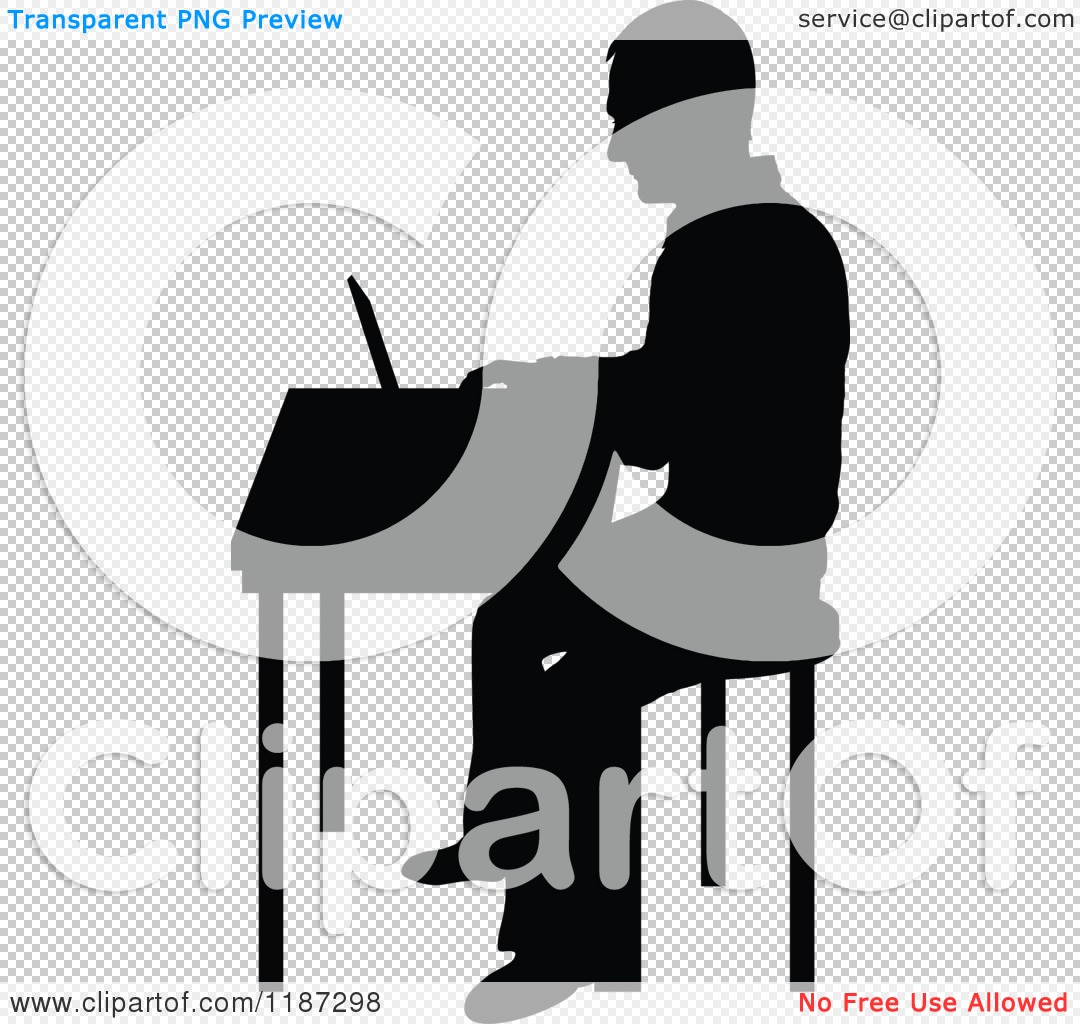 clipart man working at desk - photo #25