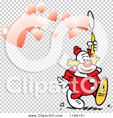Free Vector Clown on Of A Clown Making Valentine Heart Bubbles   Royalty Free Vector