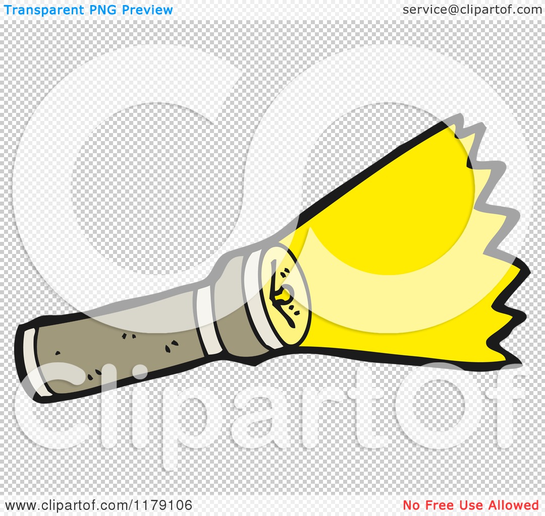 Cartoon of a Flashlight - Royalty Free Vector Illustration by