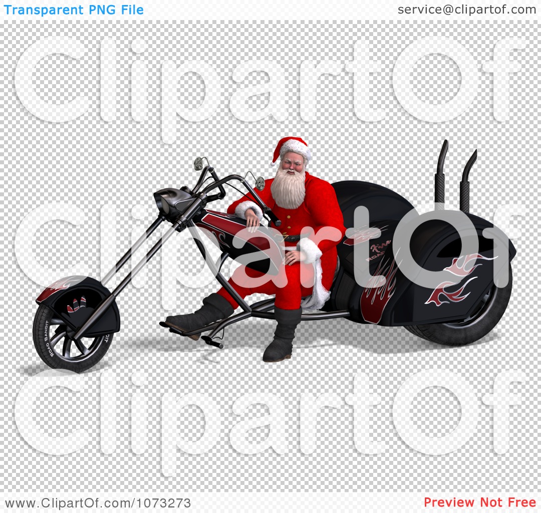 clipart santa on motorcycle - photo #36