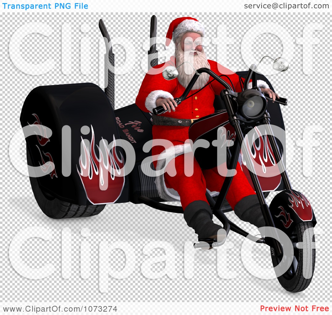 clipart santa on motorcycle - photo #28