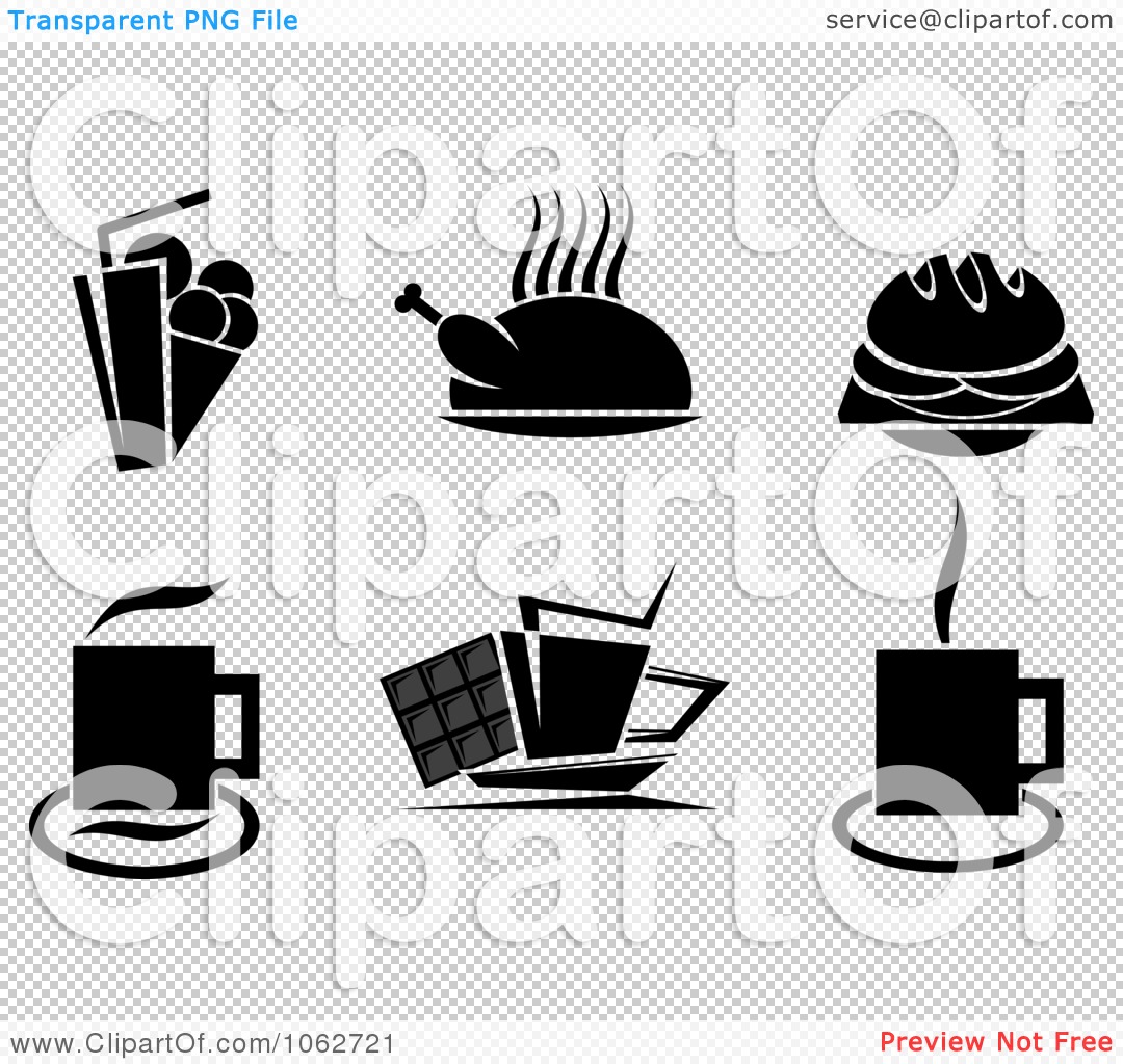 free black and white food clipart - photo #44