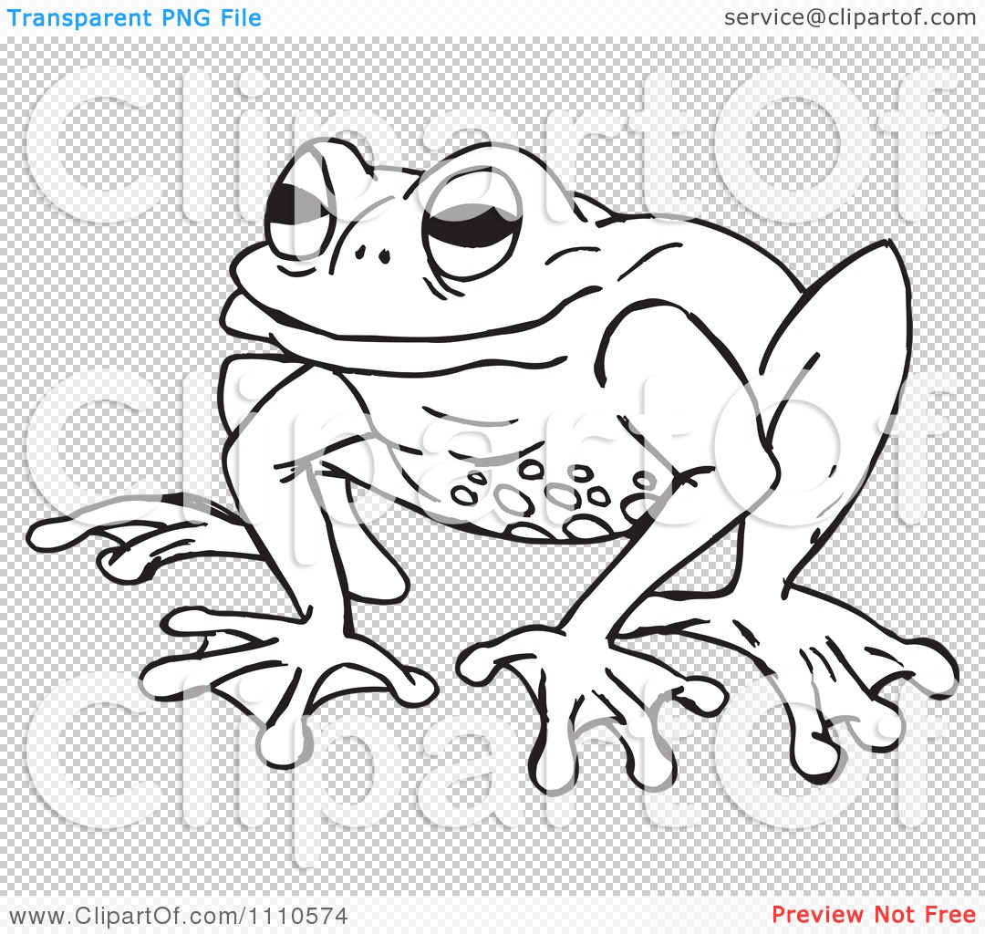 free black and white clipart frog - photo #47