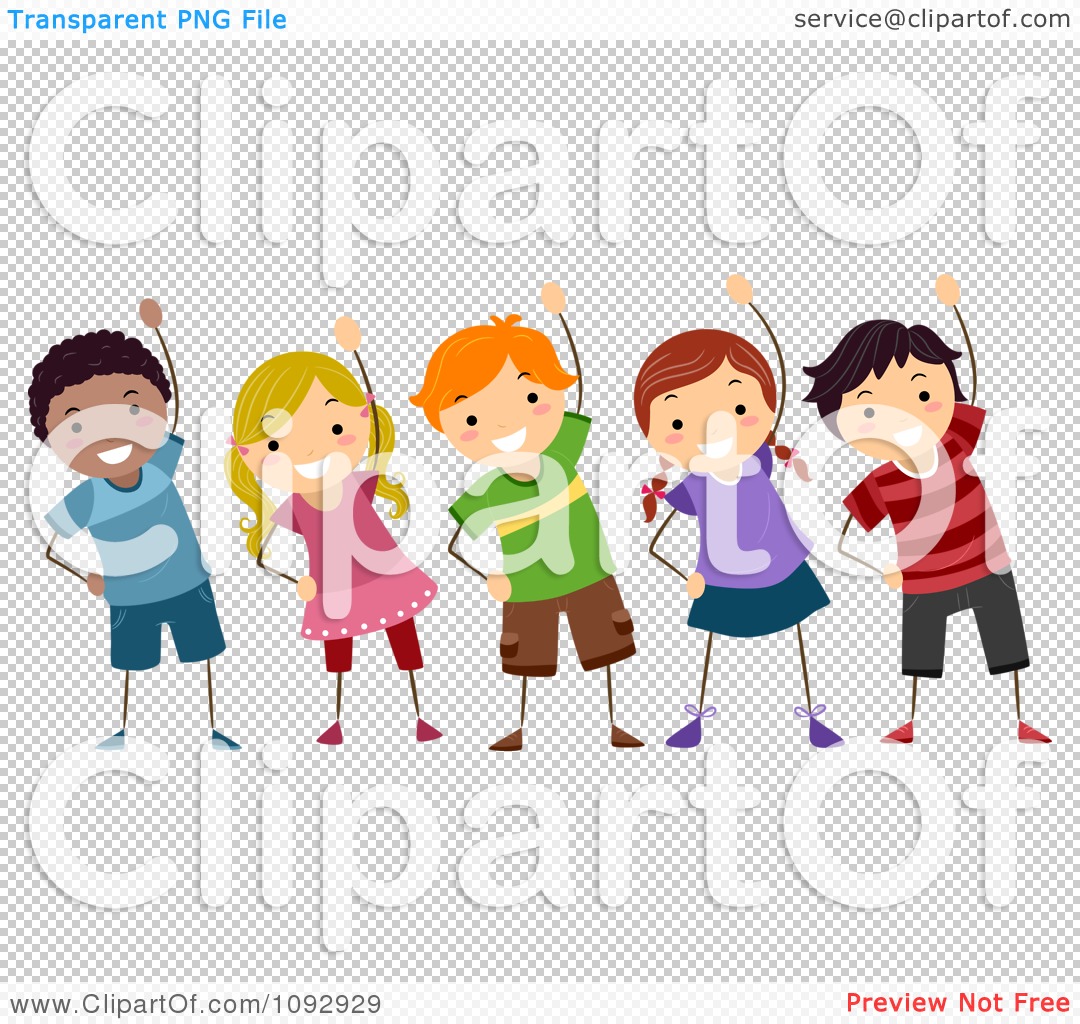 Family Exercising Clipart