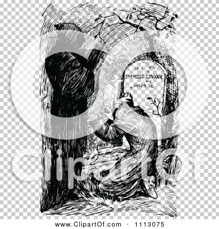 Clipart Ebenezer Scrooge Being Visited By The Ghost of Christmas Yet to Come - Royalty Free ...