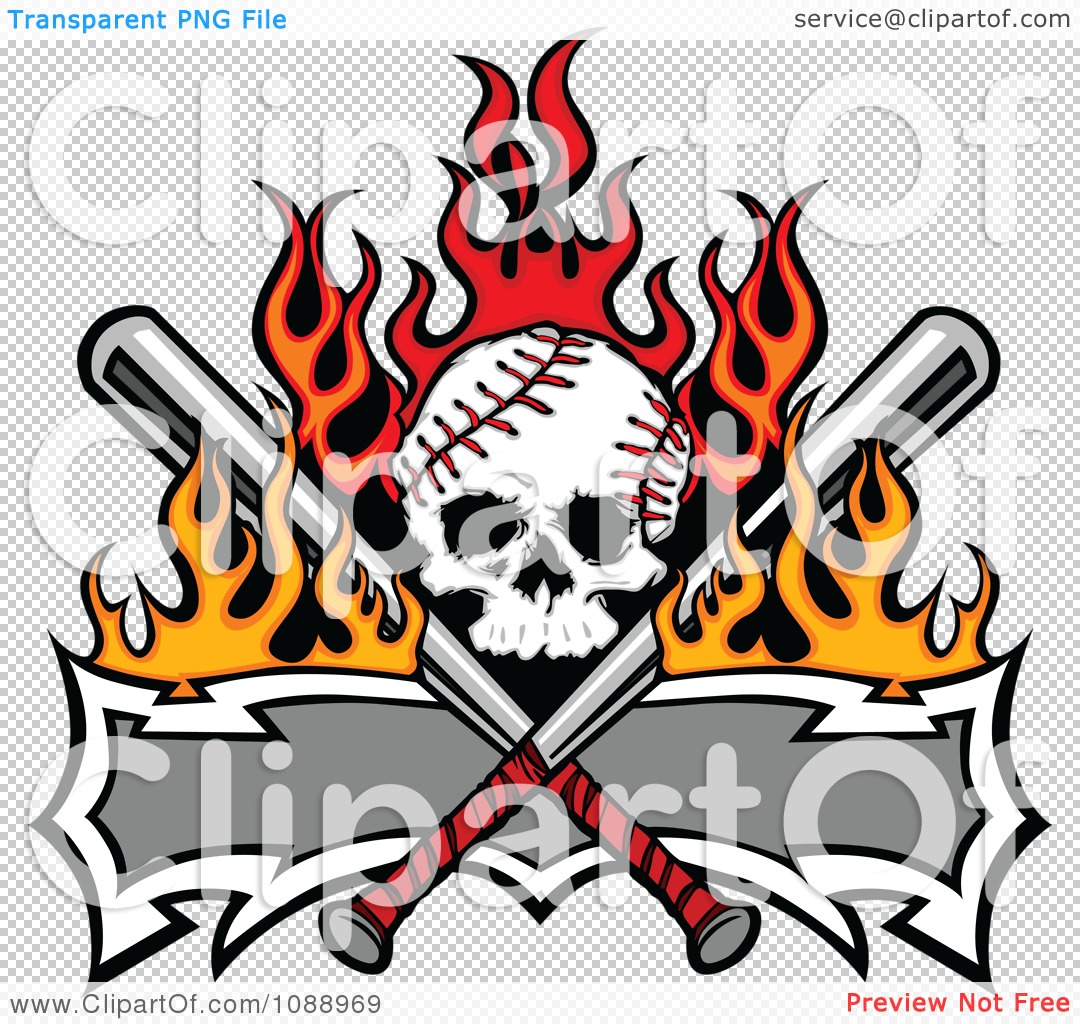 free baseball skull clipart - photo #28