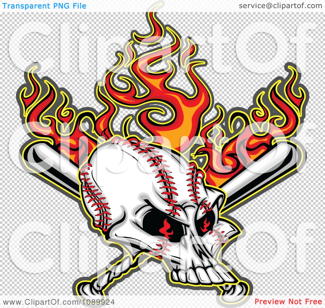 free baseball skull clipart - photo #20