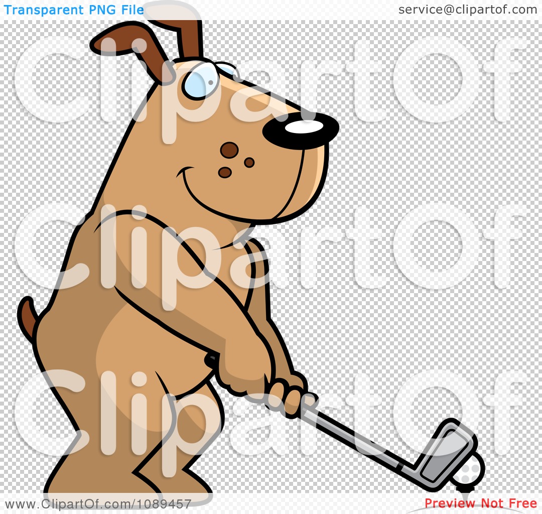dog golfing clipart - photo #24