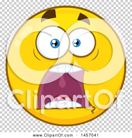 Clipart Of A Cartoon Screaming Yellow Emoji Smiley Face Royalty Free
