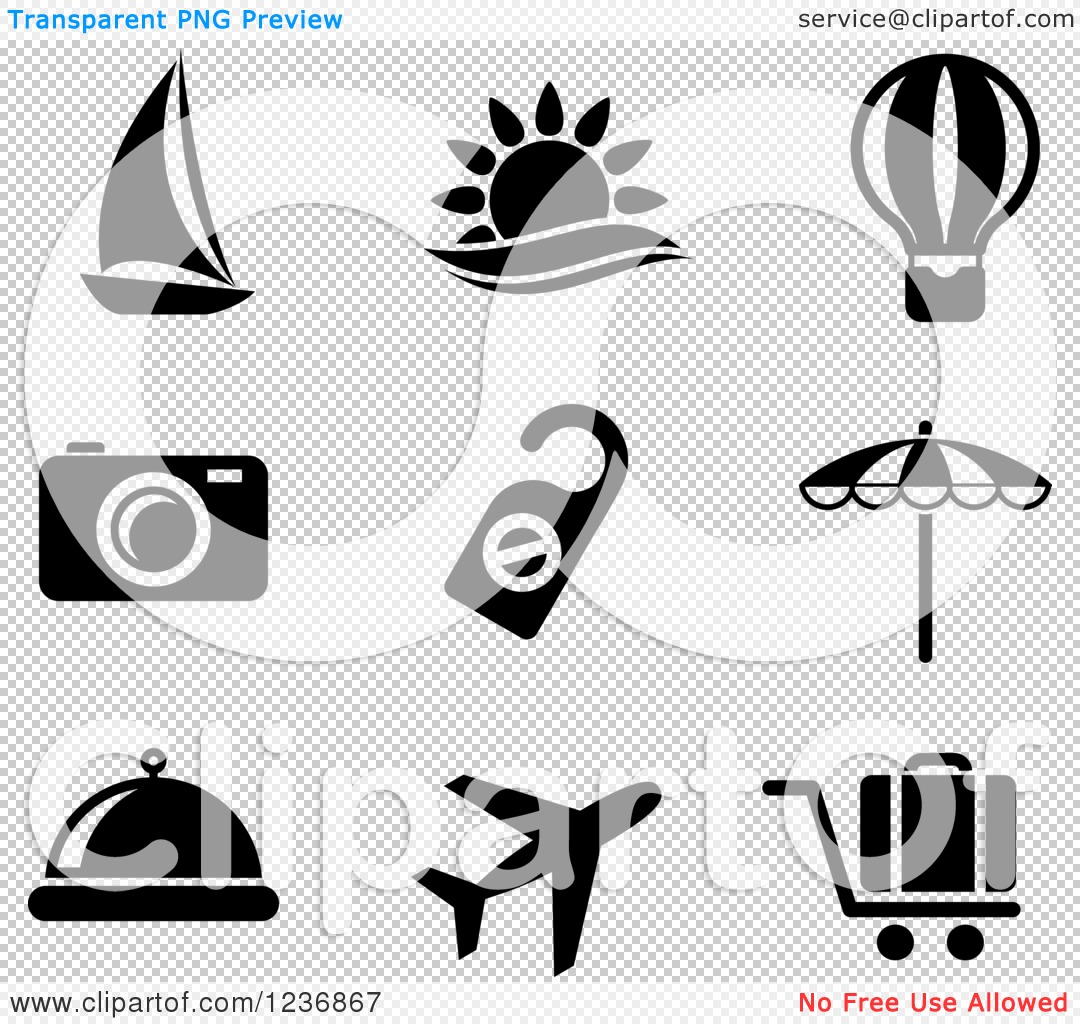 free travel clipart black and white - photo #24