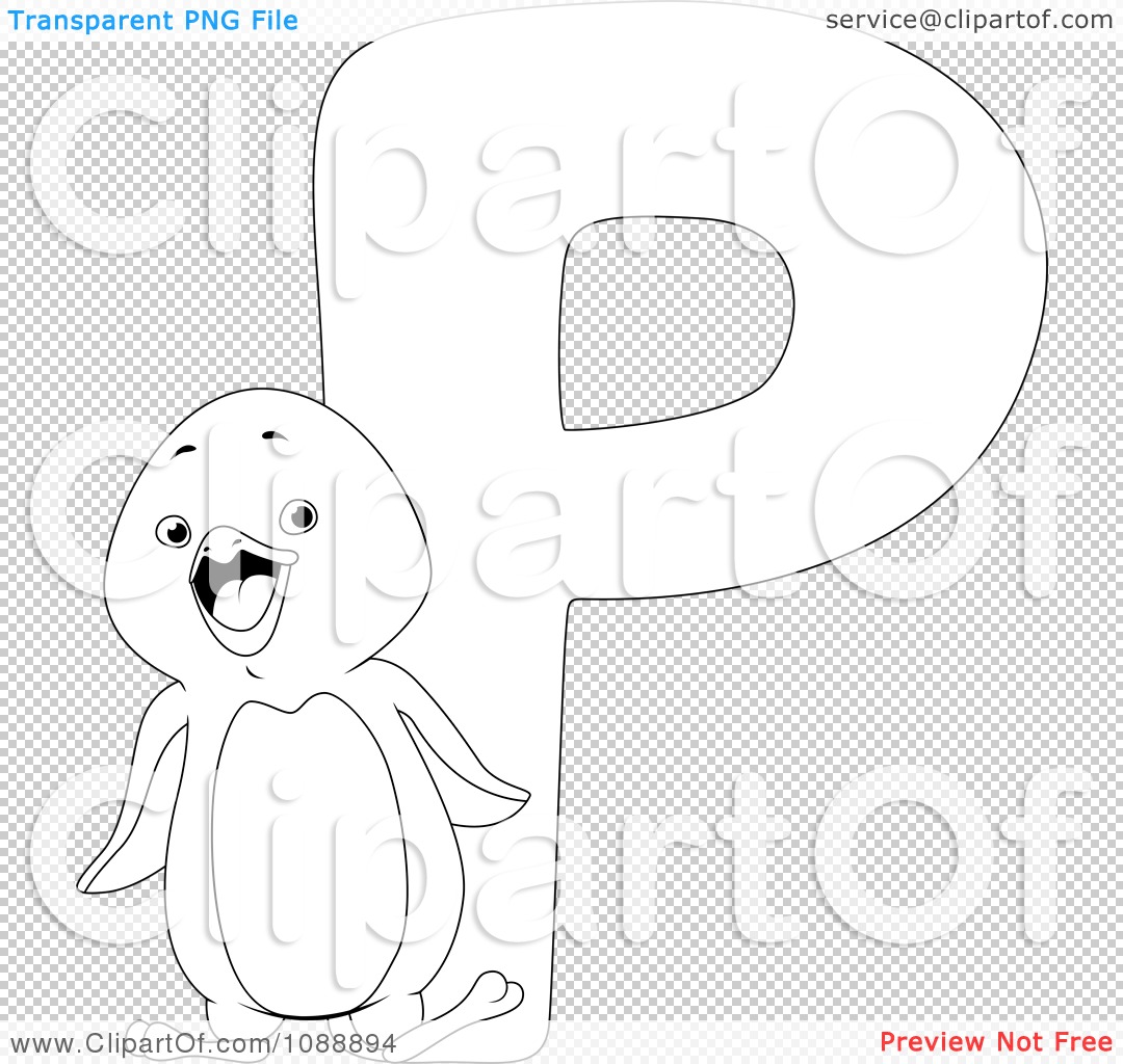 p is for penguin coloring pages - photo #24