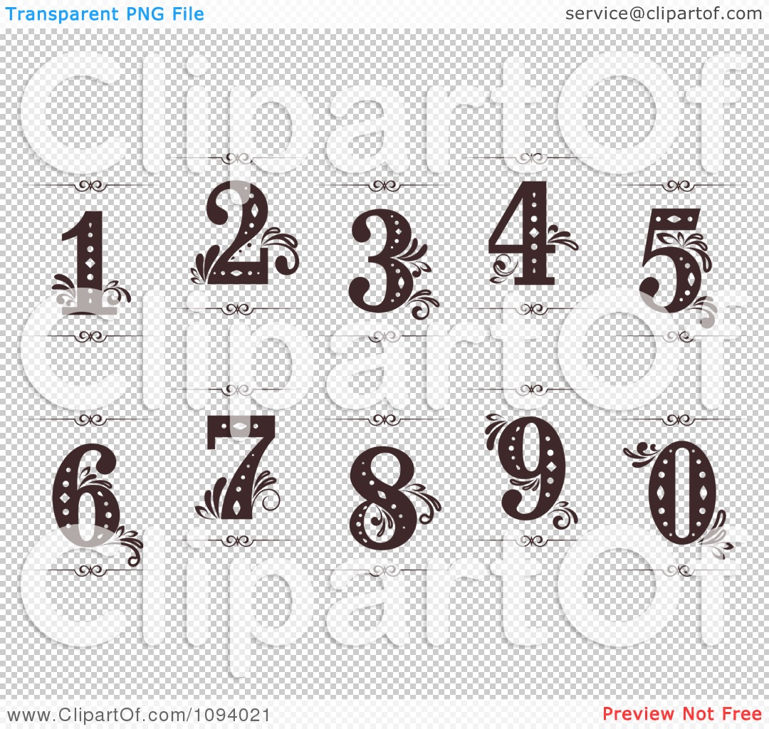 vintage numbers clipart - photo #30