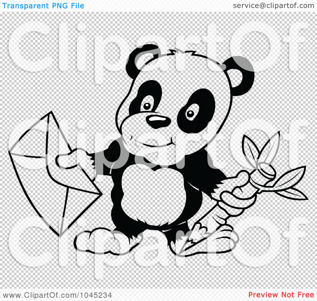 panda bear outline