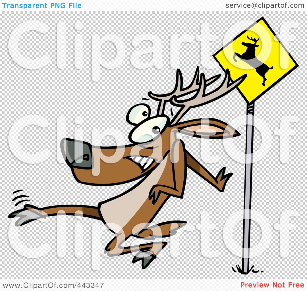 free clip art deer crossing - photo #13