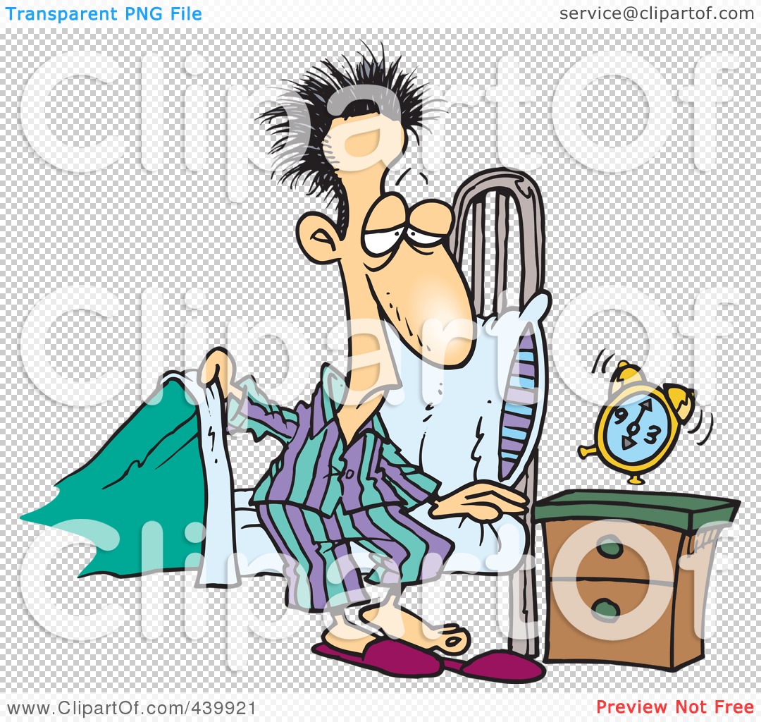 ... Cartoon Man Getting Out Of Bed In The Morning by Ron Leishman #439921