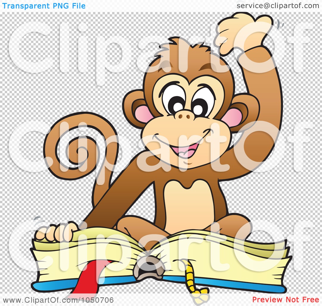 monkey reading clipart - photo #14