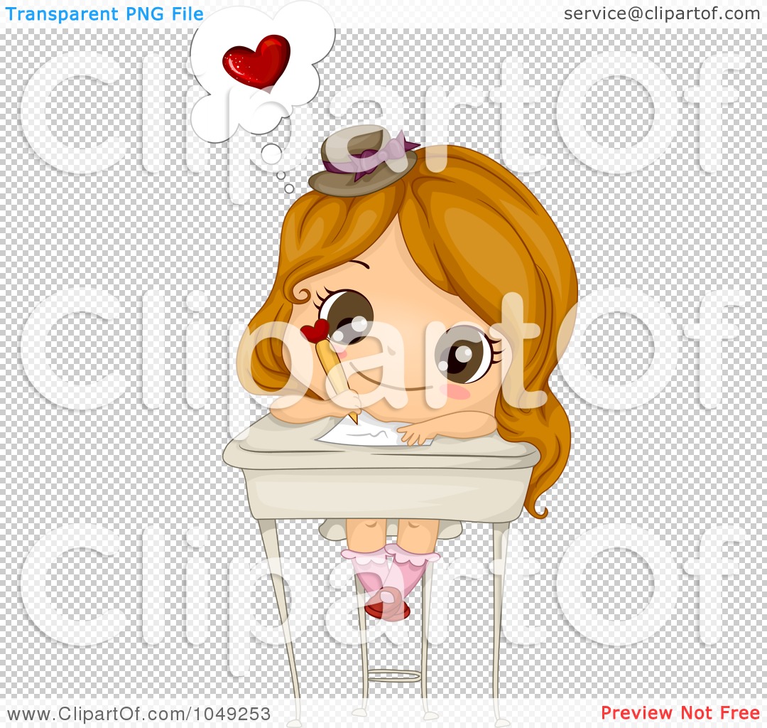 clipart of a girl writing - photo #49