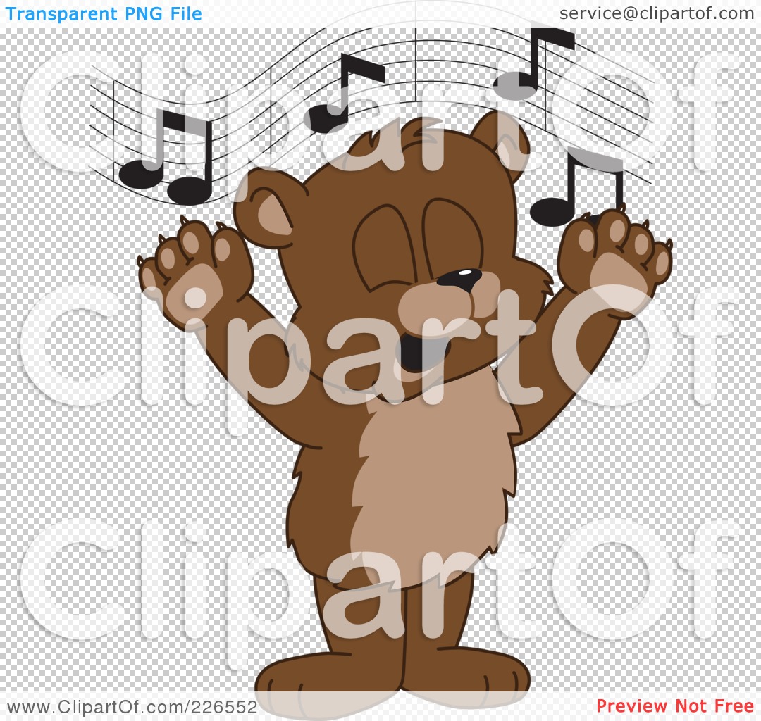  - Royalty-Free-RF-Clipart-Illustration-Of-A-Bear-Cub-School-Mascot-Singing-1024226552