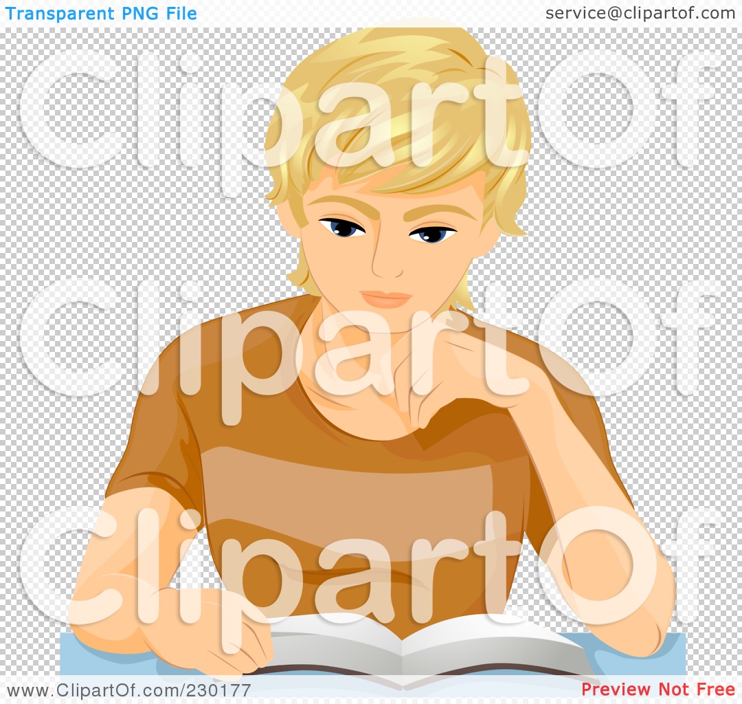 free clipart of a boy reading a book - photo #36