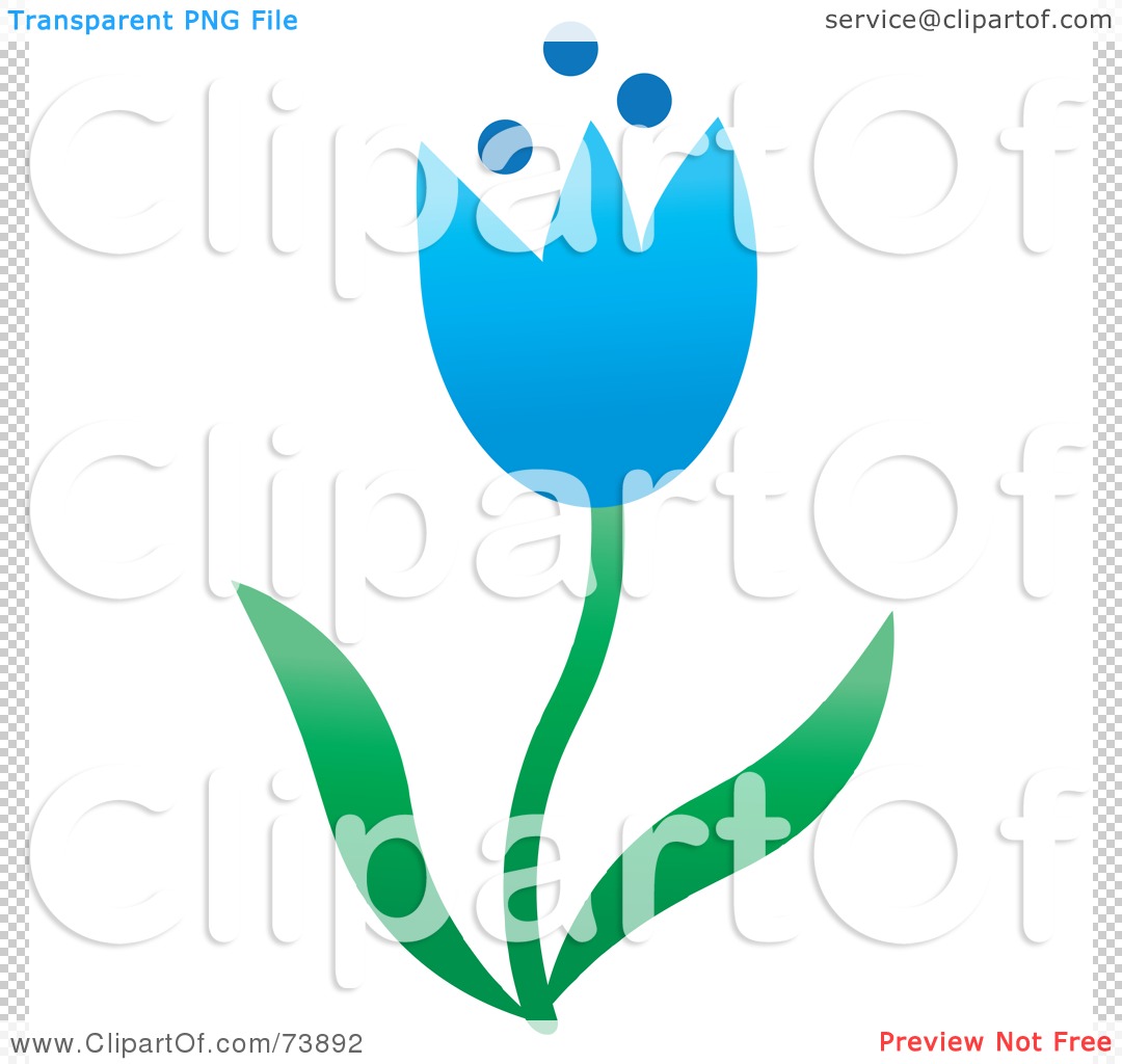 blue flower clipart