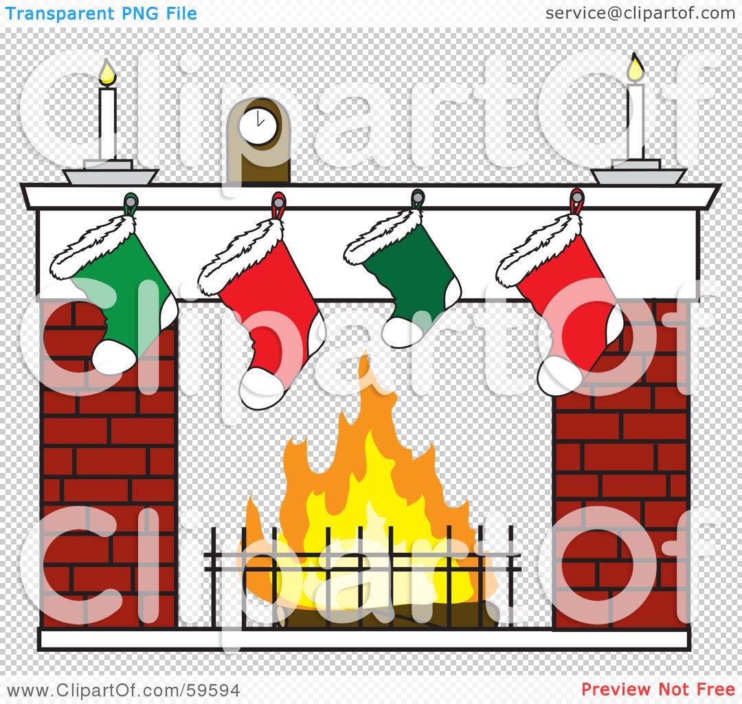 Christmas Backgrounds Fireplace Clip Art