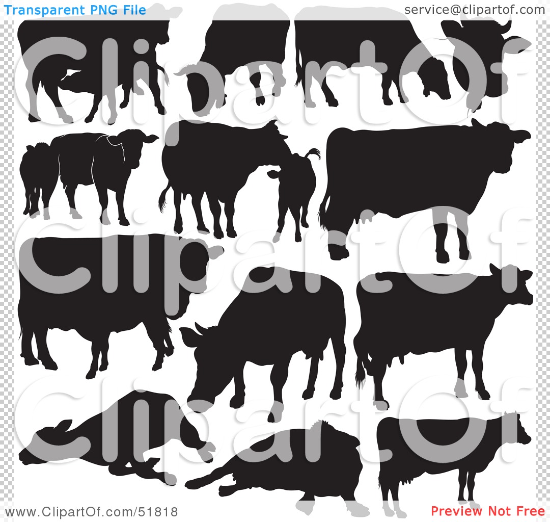 Cartoon Cow Silhouette