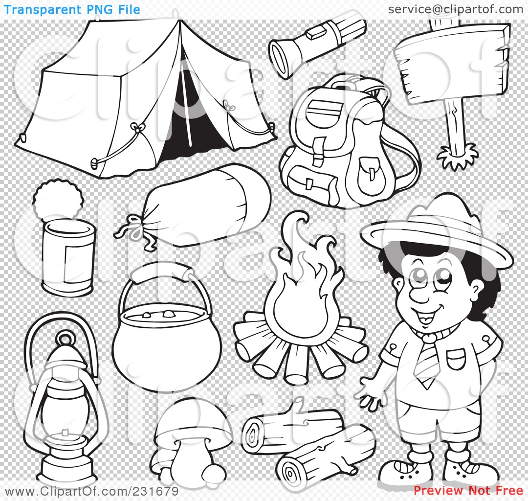 camping gear coloring pages - photo #23
