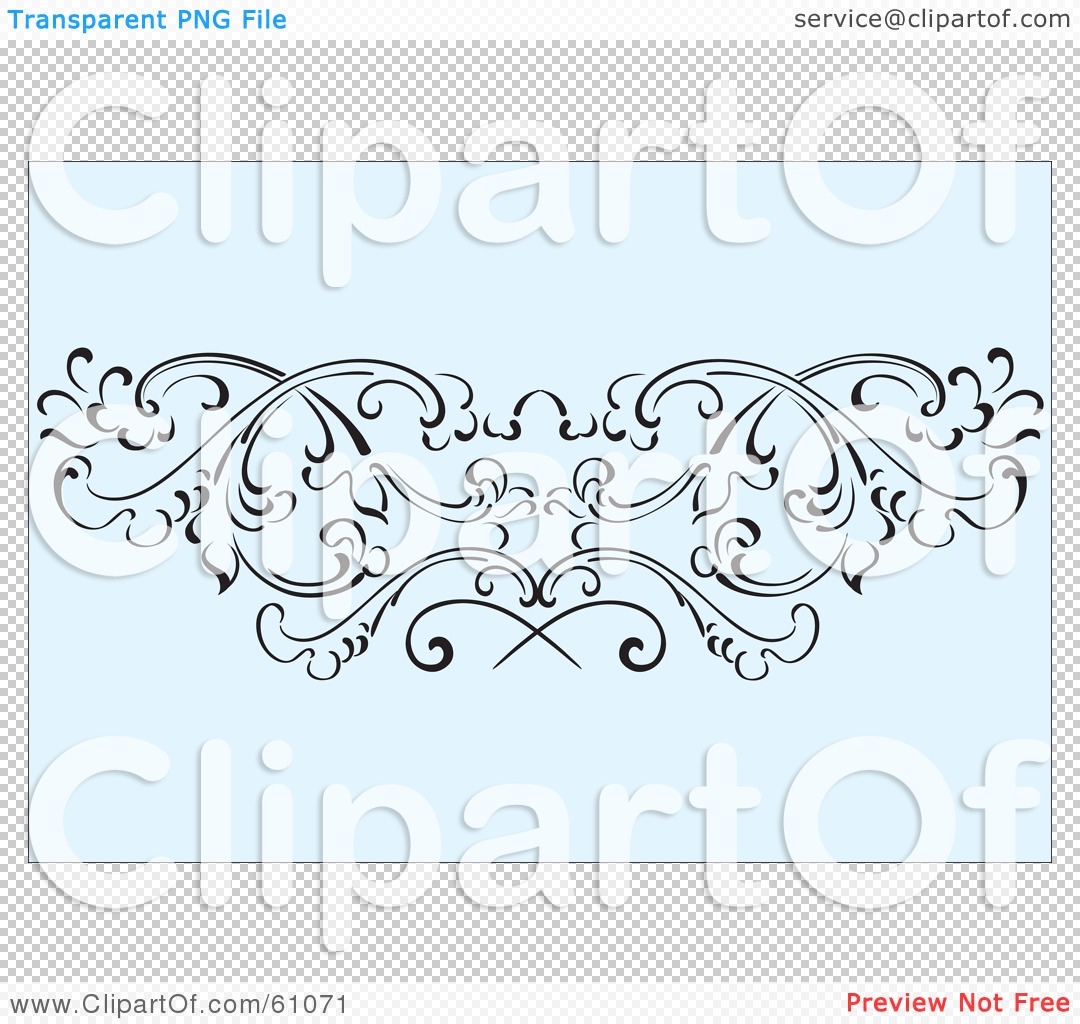 Royalty-free (RF) Clipart Illustration of a Floral Scroll Background Of