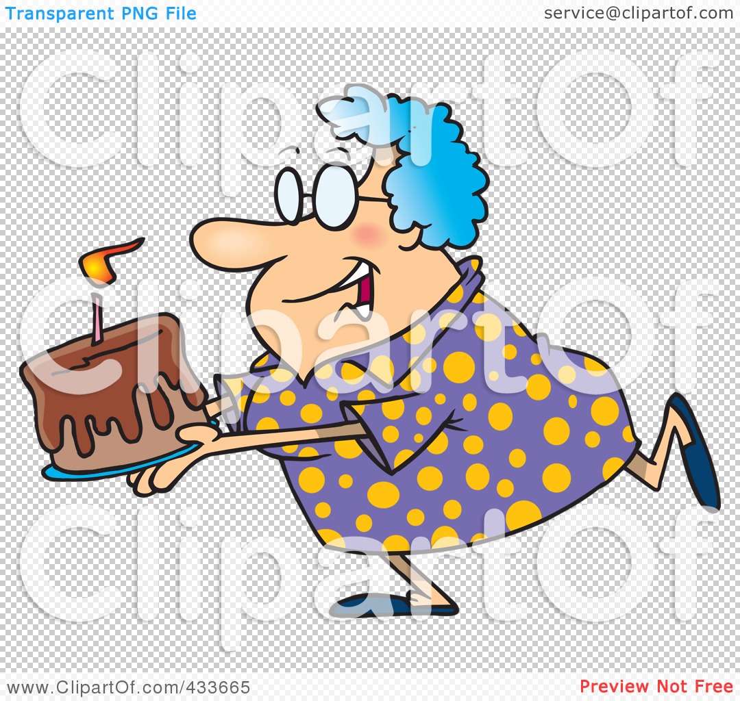 Royalty Free Rf Clipart Illustration Of A Happy Grandma Carrying A