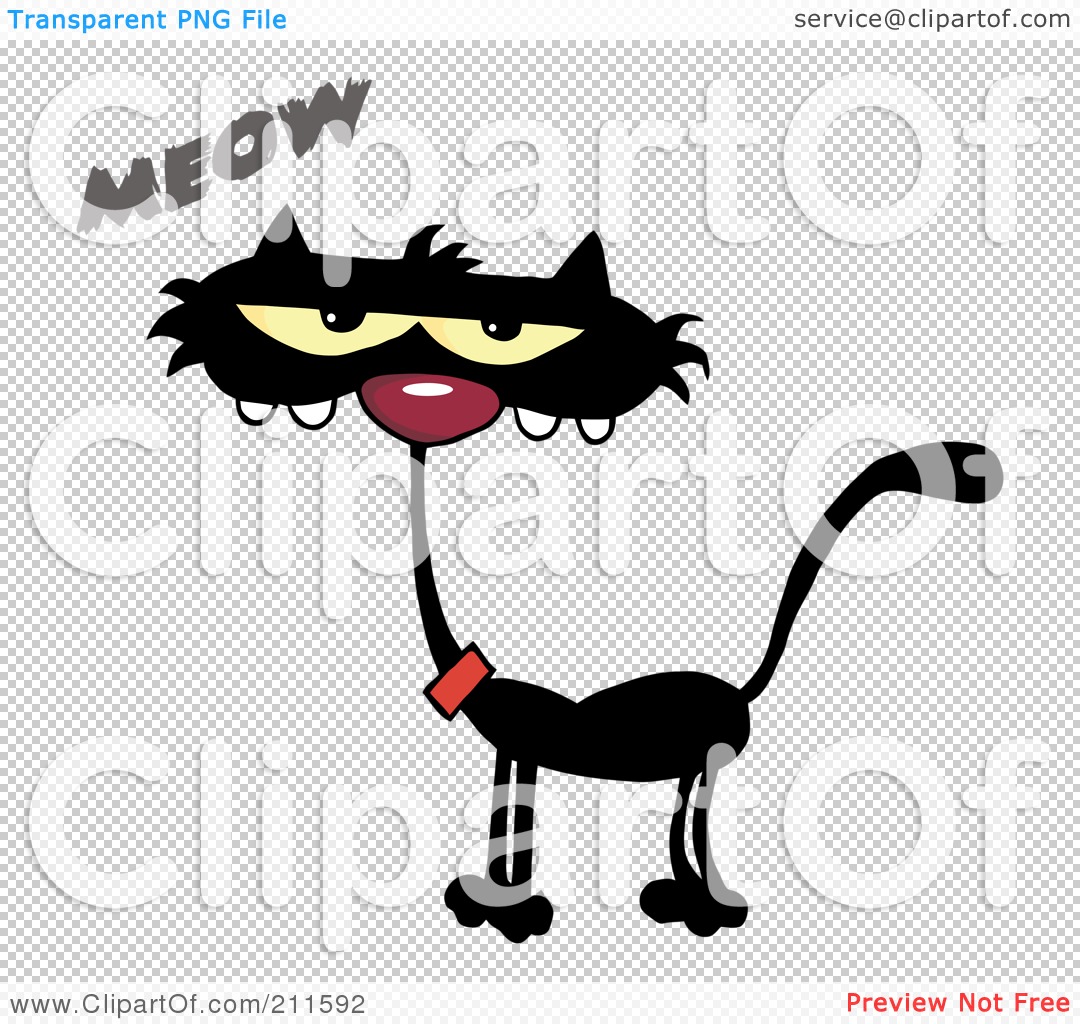cat meowing clipart - photo #45