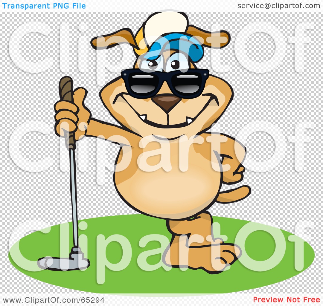 dog golfing clipart - photo #33