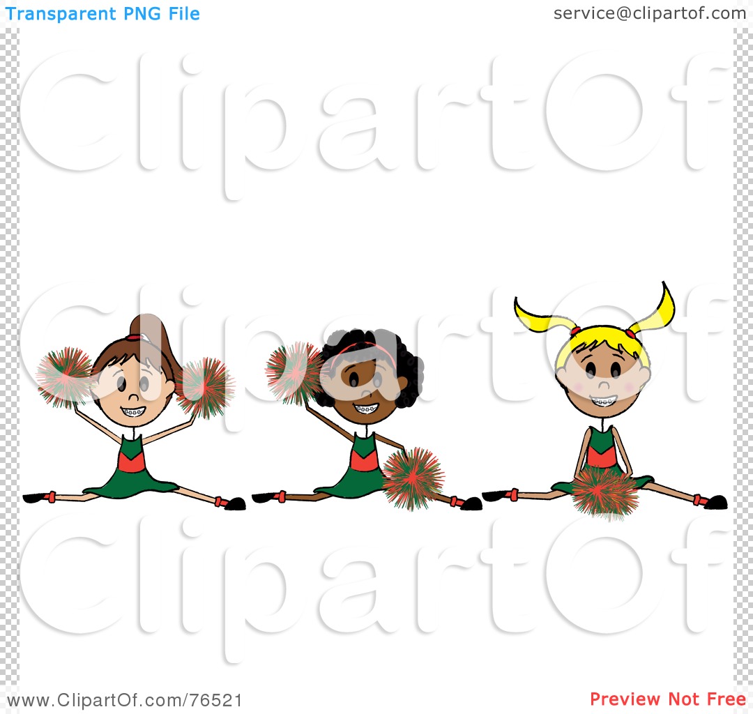 Cheerleader Jumping Clipart