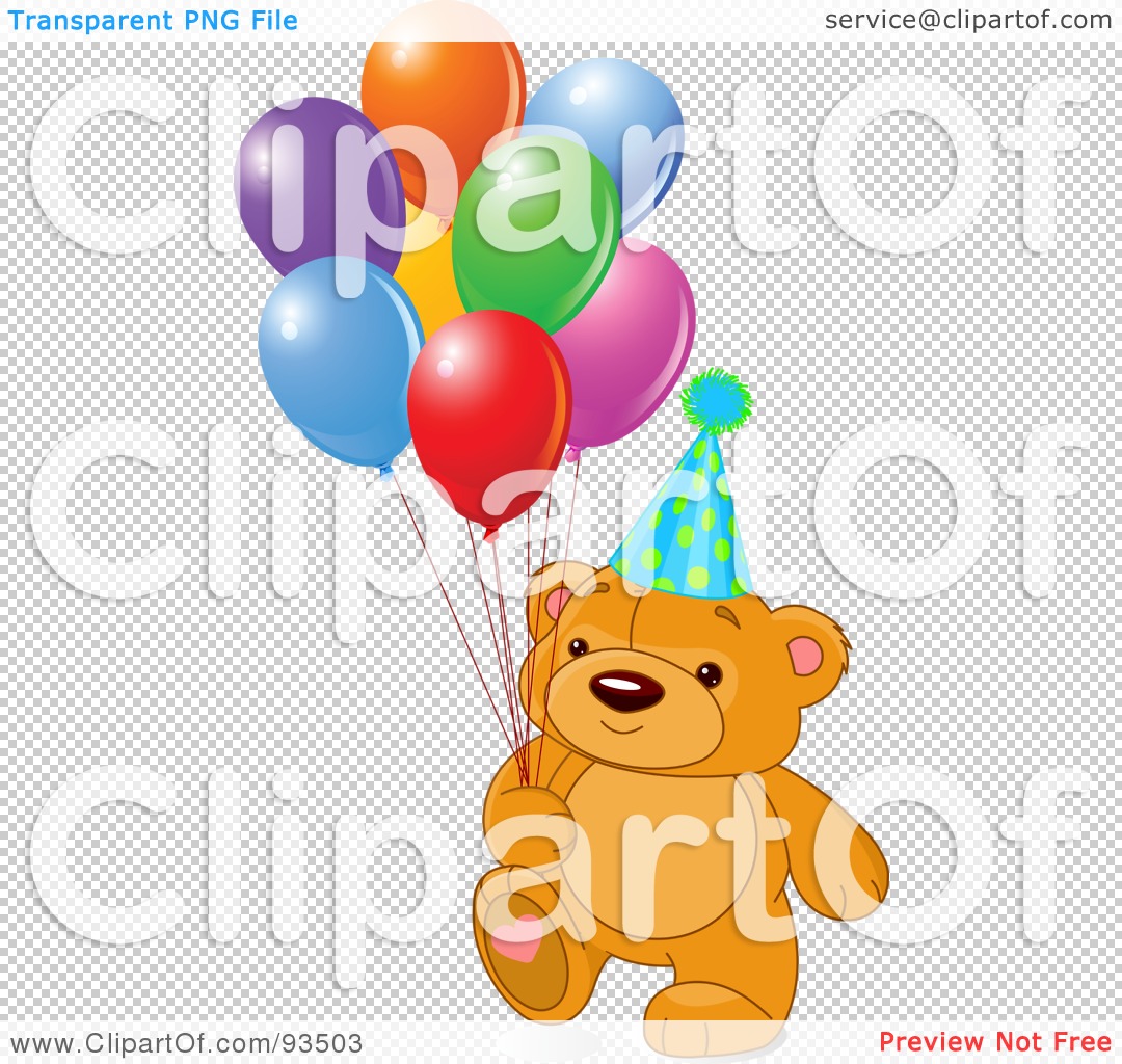teddy bear with balloons free clipart - photo #49