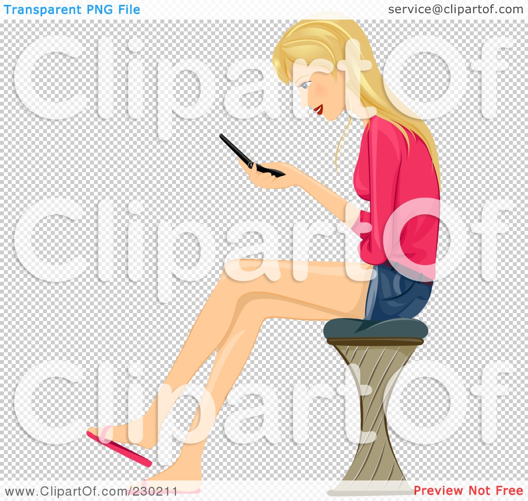girl texting clipart - photo #22