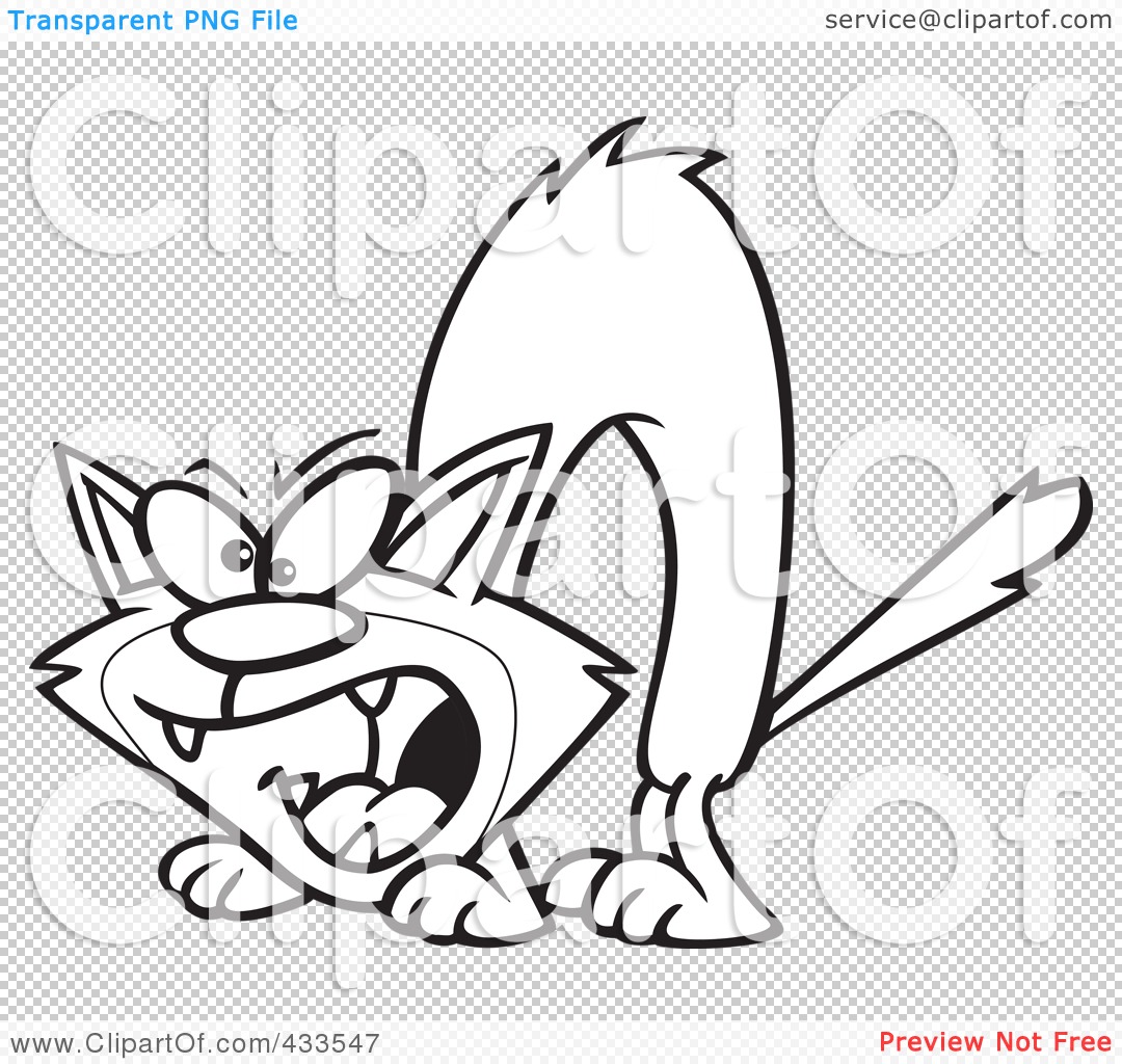 cat hissing clipart - photo #26