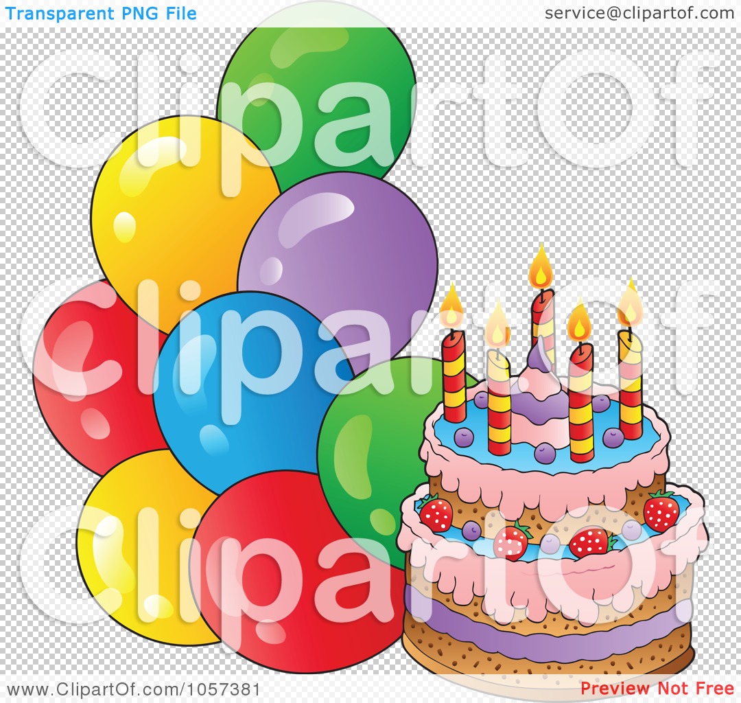 clip art birthday cake and balloons - photo #43
