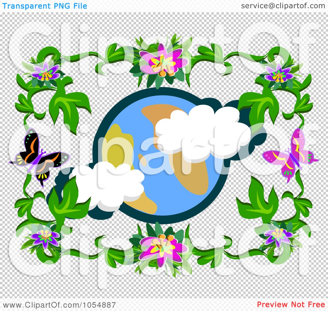 Royalty-Free Vector Clip Art Illustration of a Globe Framed With