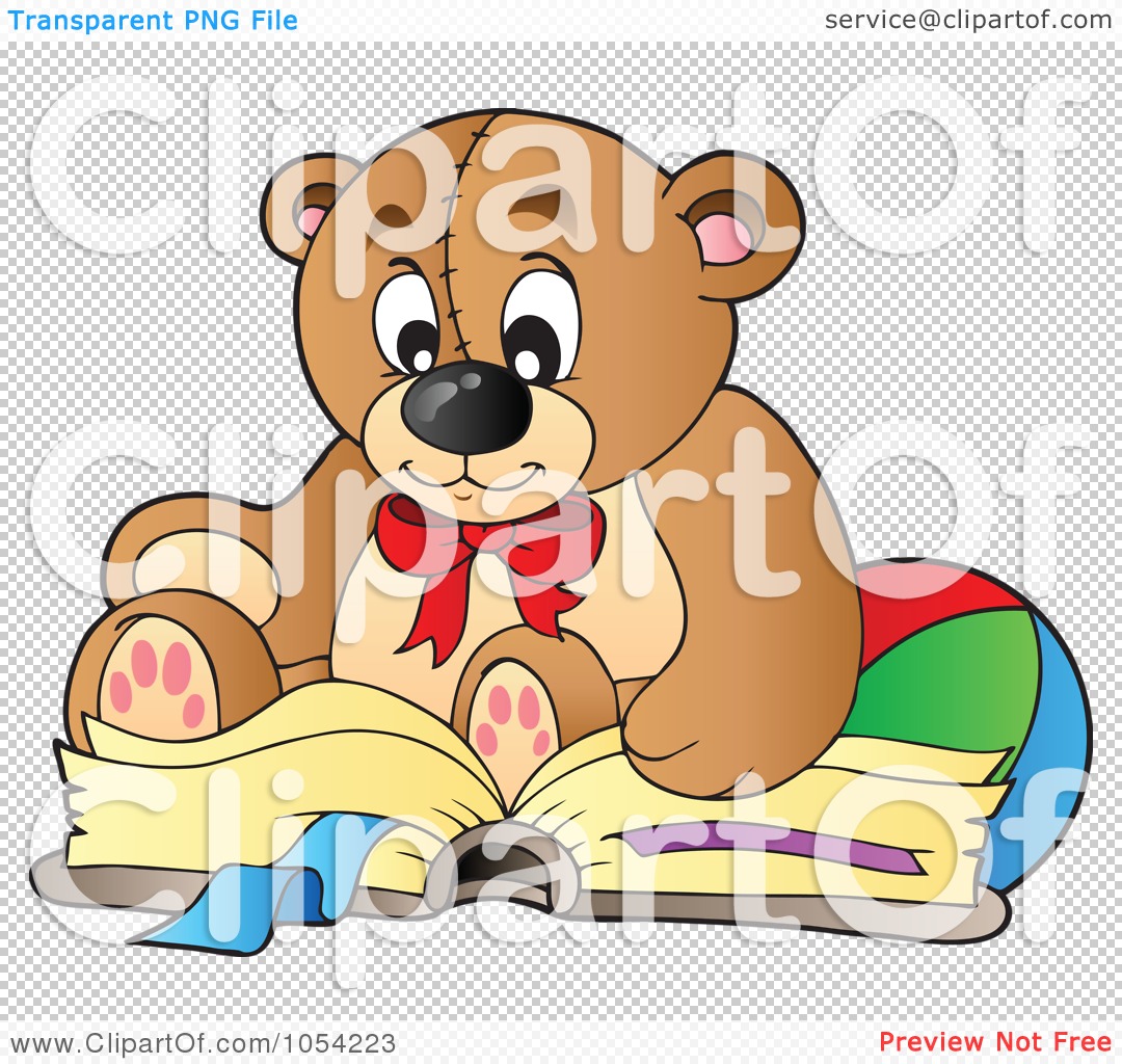 teddy bear reading clipart - photo #38