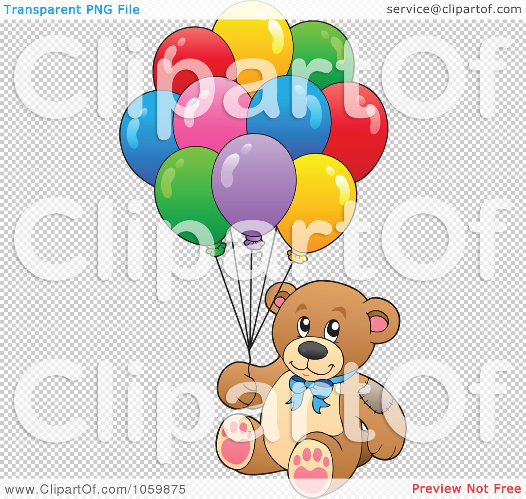 teddy bear with balloons free clipart - photo #30