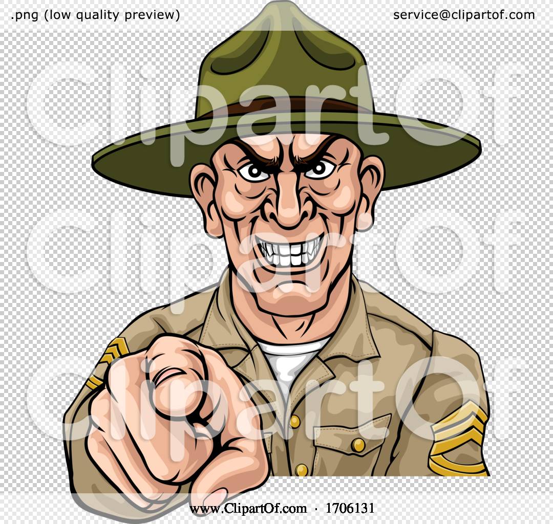 Army Bootcamp Drill Sergeant Soldier Ponting By Atstockillustration