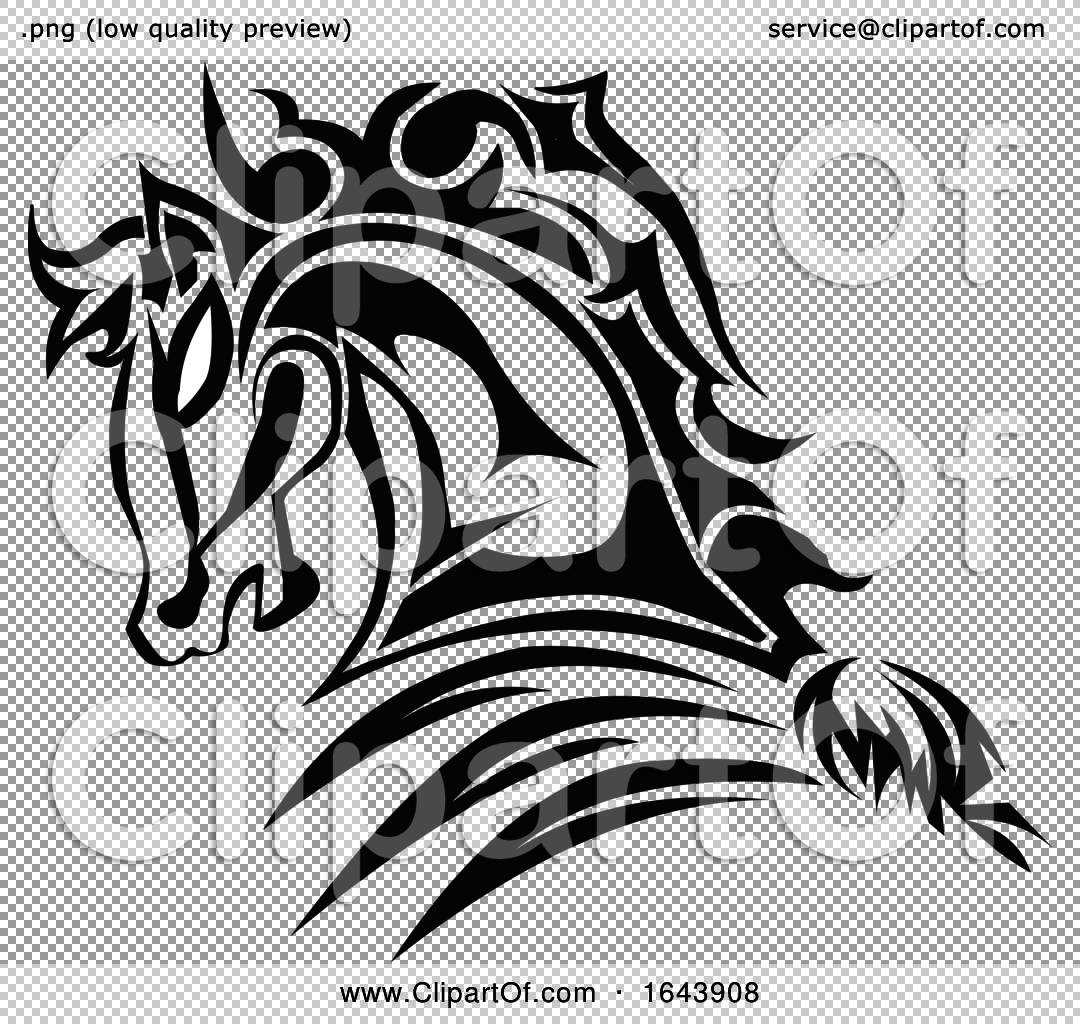 Tribal Horse Head Tattoo Design Element With Black Silhouette Royalty Free  SVG, Cliparts, Vectors, and Stock Illustration. Image 58721053.