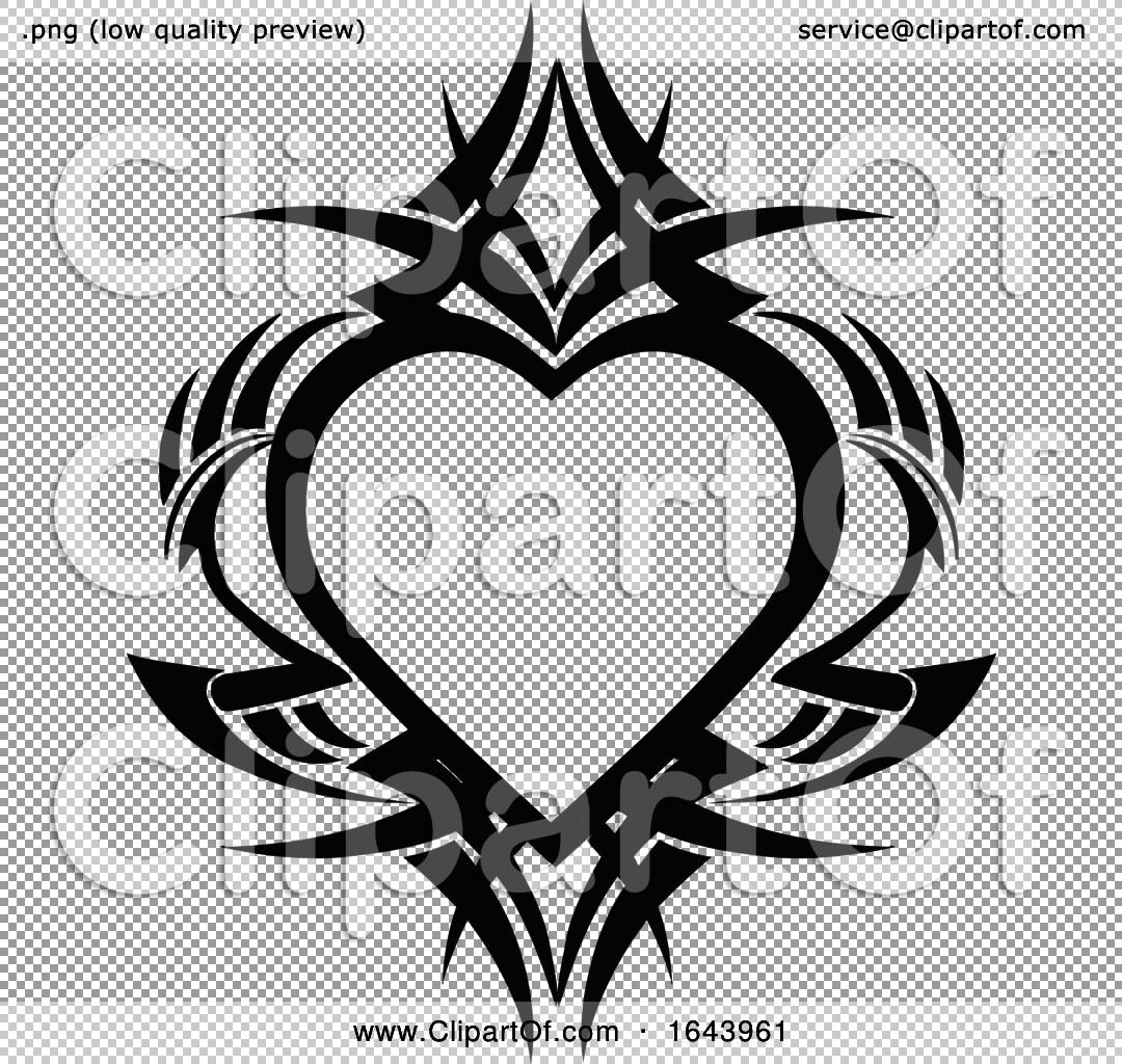 Heart tribal tattoo 11017775 Vector Art at Vecteezy