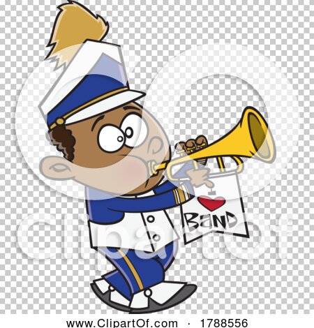 marching band trumpet player clipart