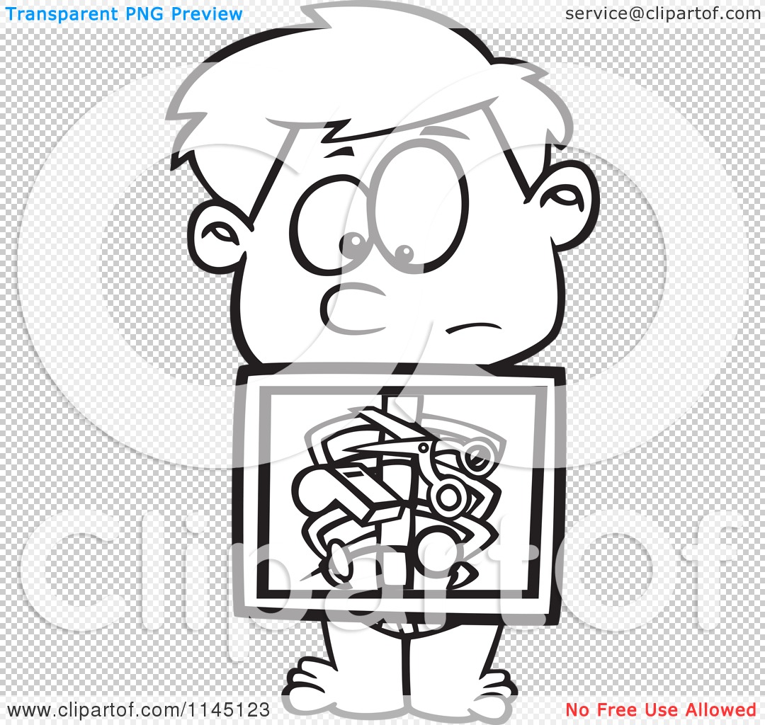 x ray black and white clipart