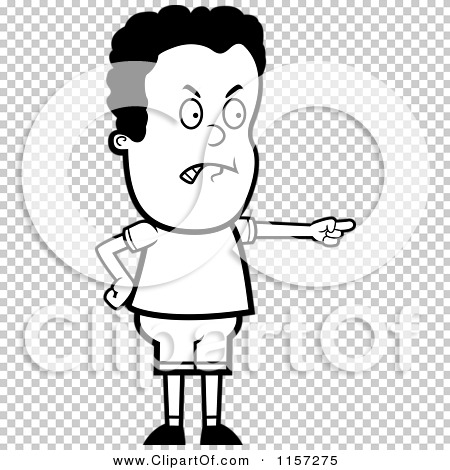 angry black and white clip art