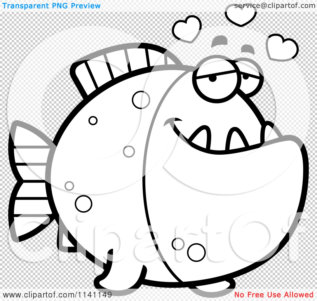 fish in love coloring page