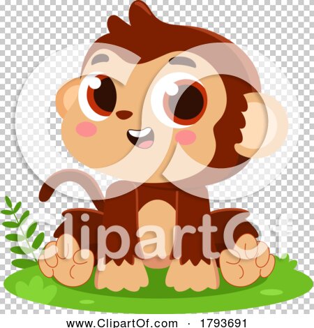 baby monkey face clip art