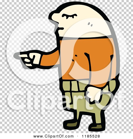 Cartoon of a Bald Man - Royalty Free Vector Illustration by