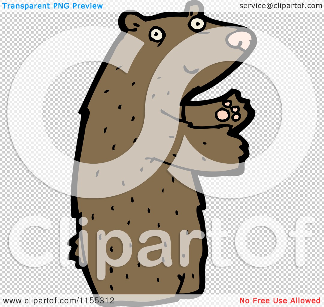 Cartoon of a Bear - Royalty Free Vector Illustration by lineartestpilot